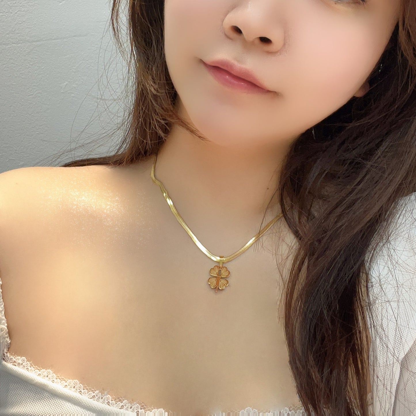Necklace,stainless Steel,with Four-leaf Clover,Only Self-pickup Is Supported, And The Displayed Prices Are All Self-pickup Prices