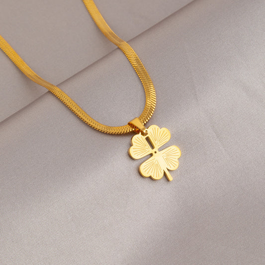 Necklace,stainless Steel,with Four-leaf Clover,Only Self-pickup Is Supported, And The Displayed Prices Are All Self-pickup Prices
