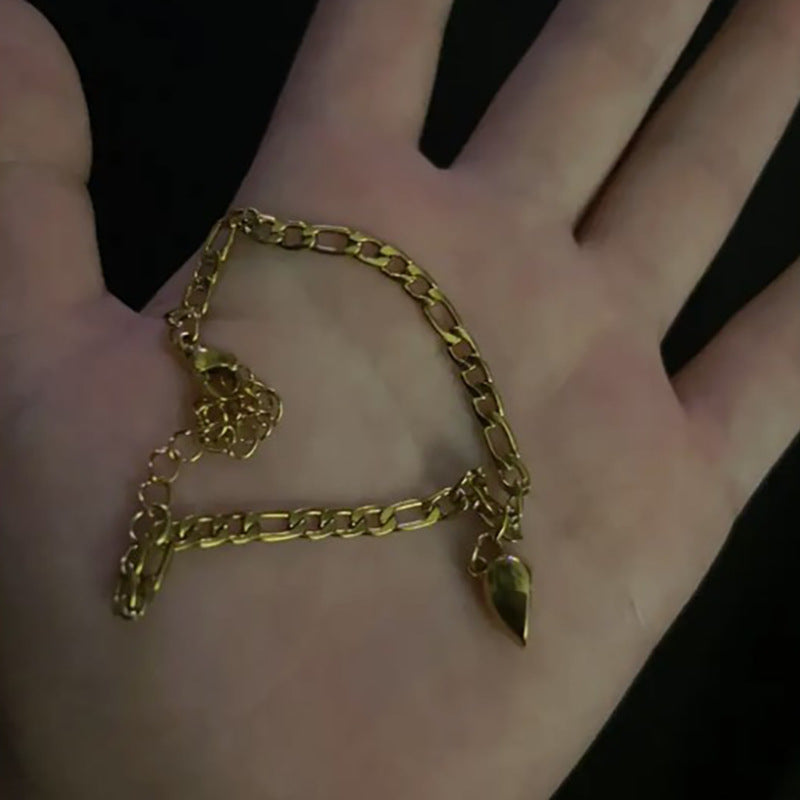 Simple Heart-shaped Titanium Steel Love Magnet Suction Bracelets For Men And Womencouple Pairs