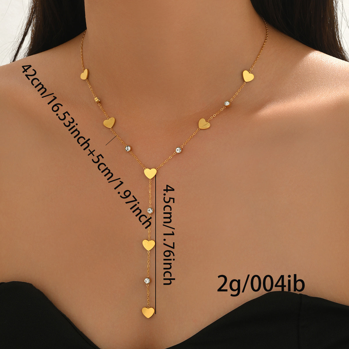 Gold Plated Rhinestone Necklace  Recycled Stainless Steel Modern Minimalist Jewelry Hypoallergenic  Ocean Safe Gift For Women Wife Mom Everyday Glam With Golden Hour Glow