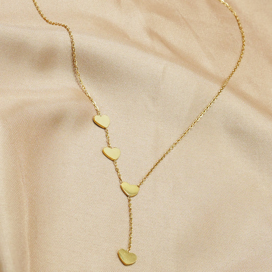 18K Gold Plated Celestial Necklace   Butterfly & Heart Charm Stainless Steel Jewelry  Skin Safe Hypoallergenic Gift For Women Wife Mom Romantic Everyday  Wedding Glow